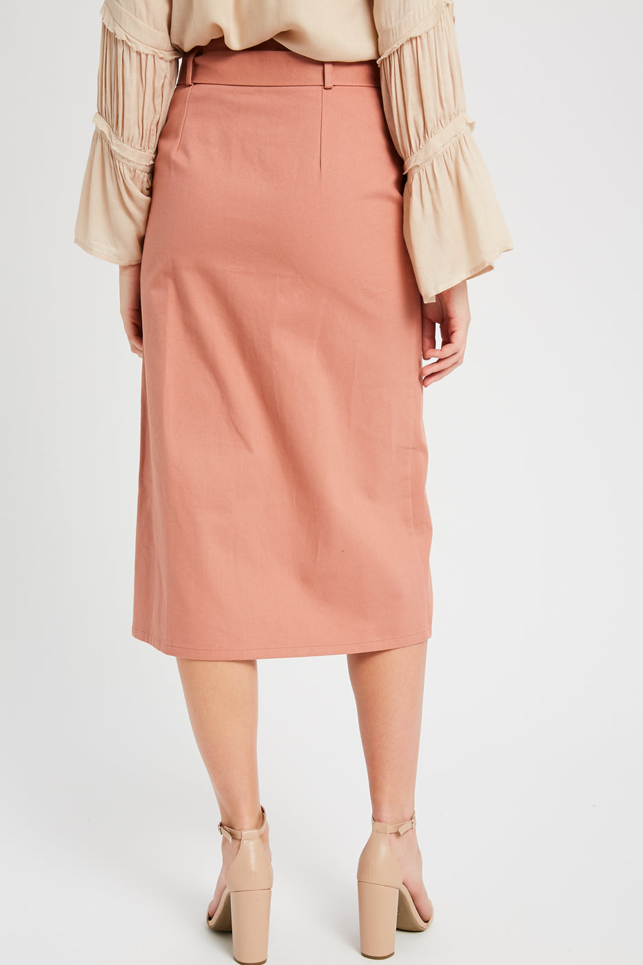 Button Front Midi Skirt (Autumn)